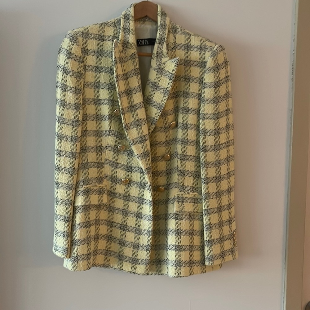 Zara yellow medium blazer